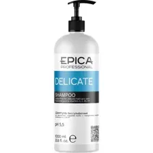 Шампунь для волос Epica Professional Delicate, бессульфатный, 1 л