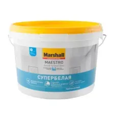 Краска водно-дисперсионная внутренняя MARSHALL Maestro белый потолок Люкс 4,5 л