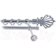 Карниз для штор Lm Decor Веер 006 2р гладкий (хром, 2м)
