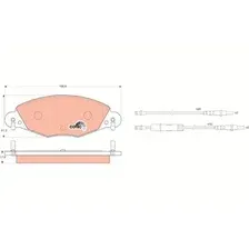 Тормозные колодки дисковые передняя ось TRW GDB1449