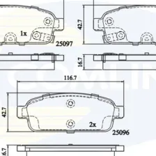 Комплект тормозных колодок, дисковый тормоз COMLINE CBP32024
