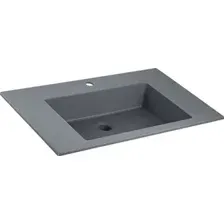 Умывальник Symbolite Line 80x48 (кварц, серый шелк)