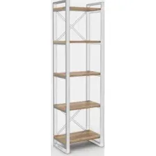 Стеллаж Hype Mebel Стандарт 50x200 (белый/дуб галифакс натуральный)