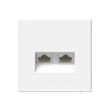 ARTGALLERY РОЗЕТКА двойная компьютерная RJ45RJ45, кат.6А, механизм, БЕЛЫЙ