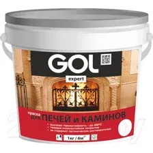Краска GOL Expert для печей и каминов до 400С 1 кг (белый)