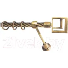Карниз для штор Lm Decor Квадро 179 2р витой (антик, 4м)