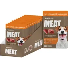 Влажный корм для собак Мираторг Meat Рагу с говядиной Black Angus (28x80г)