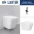 Унитаз подвесной Lauter Square с жестким сиденьем Soft Close 214903 + Breez 21GN7072BM (скрытое крепление)