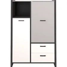 Шкаф Black Red White Kristoff REG2D2S/130 (матера/серый)