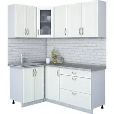Готовая кухня Интерлиния Мила Крафт 1.2x1.8 (дуб полярный)