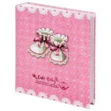 Фотоальбом BRAUBERG "Baby shoes" на 200 фото 10х15 см, твердая обложка, термосклейка, розовый