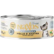 Консервированный корм для кошек Naxos Kitten курица/утка 85 г