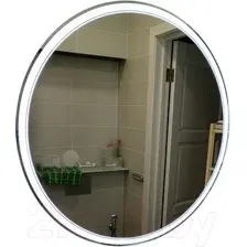 Зеркало Пекам Ring2 90x90 / ring2-90x90dcl (с подсветкой, сенсором на взмах руки и часами)