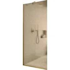 Душевая стенка MaybahGlass 119x195 MGD-685-3у (бронзовое матовое стекло/золотой)