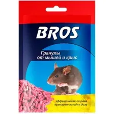 Средство для борьбы с вредителями Bros Гранулы от мышей и крыс (90г)