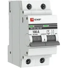 Выключатель нагрузки EKF PROxima 2P 100А ВН-125 SL125-2-100-pro