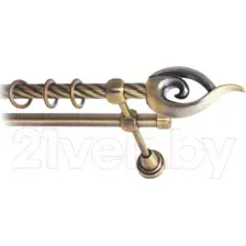 Карниз для штор Lm Decor Наутилус 012 2р витой (антик, 2.8м)