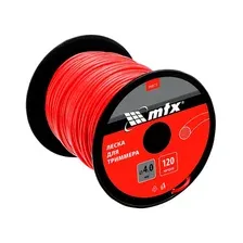 Леска для триммера MTX Звезда 4мм / 96883 (120м, на катушке)