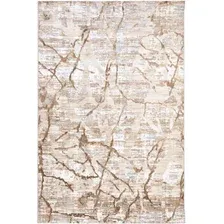 Ковер для жилой комнаты Radjab Carpet Бьянка Прямоугольник D059A 8085RK-B (1.4x2, Cream Shirink/Vizon Fdy)