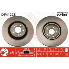 Тормозной диск TRW DF4222S