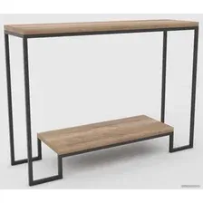 Консольный стол Hype Mebel Голд 100x35 (черный/дуб галифакс натуральный)