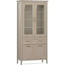 Шкаф-витрина Black Red White Classic REG2W2D1S (глиняный серый)