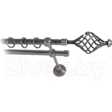 Карниз для штор Lm Decor Вираж 098 2р витой (антрацит, 1.8м)