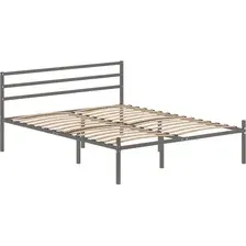 Кровать Домаклево Металика Г3 140x200 (серый)