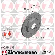 Тормозной диск ZIMMERMANN 600.1602.52 полный, перфорированный , передняя ось