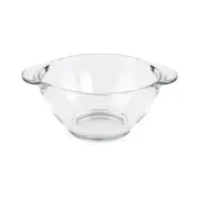 Салатник стеклянный с ручками PERFECTO LINEA Clear 450 мл 