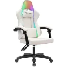 Кресло игровое Knight Wolf RGB (белый)
