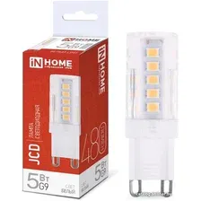 Светодиодная лампочка In Home LED-JCD 5Вт G9 4000К 480лм 4690612036328