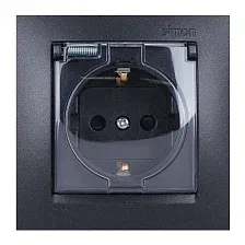 Розетка Simon 1590450-038 (графит)