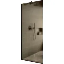 Душевая стенка MaybahGlass 109x195 / MGD-679-6у (бронзовое матовое стекло/черный)