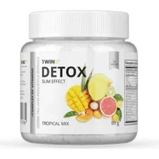 БАД 1WIN Detox Slim Effect + экстракт зеленого чая (тропический микс, 80 г)