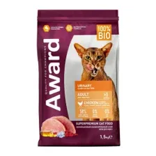 Сухой корм для кошек Award Urinary с курицей с добавлением клюквы, цикория и рыбьего жира (1.5кг)