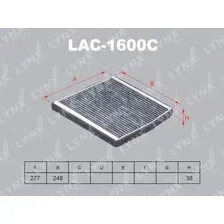 Салонный фильтр LynxAuto LAC1600C