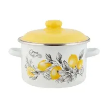Кастрюля эмалированная "CITRON" 4,0 л (форма цилиндр) ТМ Appetite 6RD201M