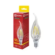 Лампа INhome Свеча на ветру-Deco E14 12W 3000К / 4690612055992