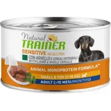 Влажный корм для собак Trainer Dog Small & Toy с ягненком и рисом (150г)