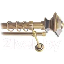 Карниз для штор Lm Decor Верди 030 2р гладкий 25/16мм (антик, 1.8м)