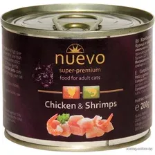 Консервированный корм для кошек Nuevo Cat Adult Chicken & Shrimps (Курица с креветками) 0.2 кг