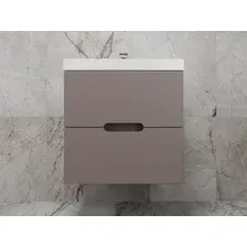 Тумба под умывальник Symbolite Матис 60 Classic 2 ящика (подвесная, тауп темный)