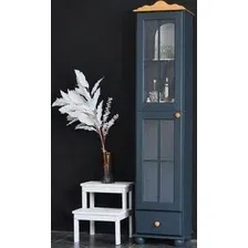 Шкаф-витрина Диприз Бритта Д.30011.3 (серый воск/антик)