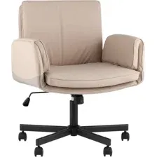 Кресло офисное TopChairs Foldo с откидными подлокотниками (бежевый D-802)