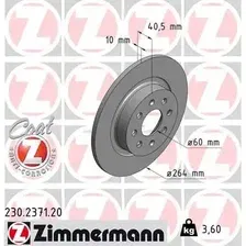 Тормозной диск ZIMMERMANN 230.2371.20 полный , задняя ось