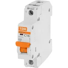 Выключатель автоматический TDM ВА 47-29 1Р 16А (C) 4.5кА / SQ0206-0074