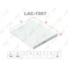 Салонный фильтр LYNXAUTO LAC-1907 HYUNDAI Tucson 2.0CRDi 06>
