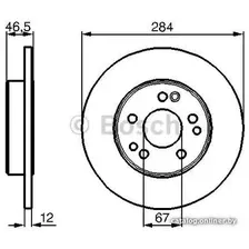 Тормозной диск Bosch 0986478187