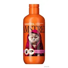 Шампунь от блох Amstrel Антипаразит с маслом пальмарозы, алоэ и экстр.пиретрума д/кошек (300мл)